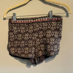 🌸Angie High Waist Patterned Shorts with Colorful Waistband